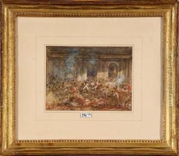 Le Peuple De Paris Prend Les Tuileries Oil Painting by Joseph Navlet