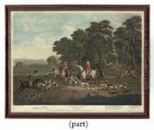 Foxhunting: Brushing Into Cover; The Chase; At Fault; And Thedeath Oil Painting by John Neagle