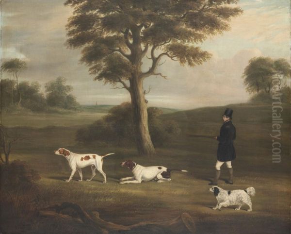 The Squire's Gun Dogs Oil Painting by William Nedham