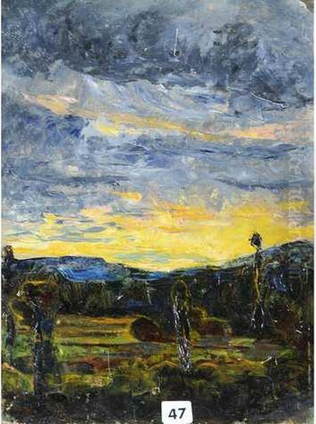 Crepuscule Dans La Plaine Oil Painting by Francois Denis Nee