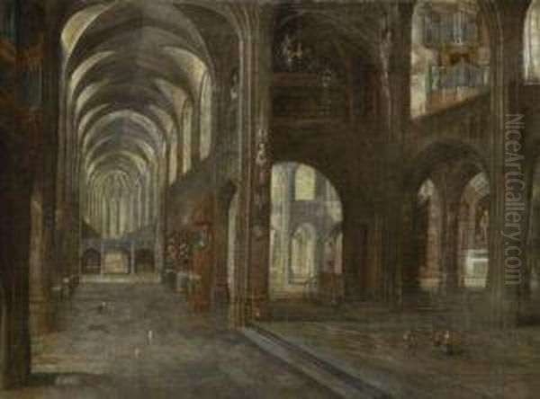 Interieur D'eglise Oil Painting by Pieter Ii Neefs