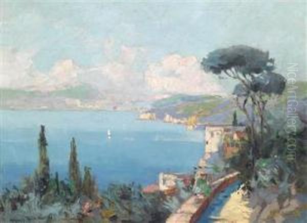 Southern View Oil Painting by Rudolf Negely