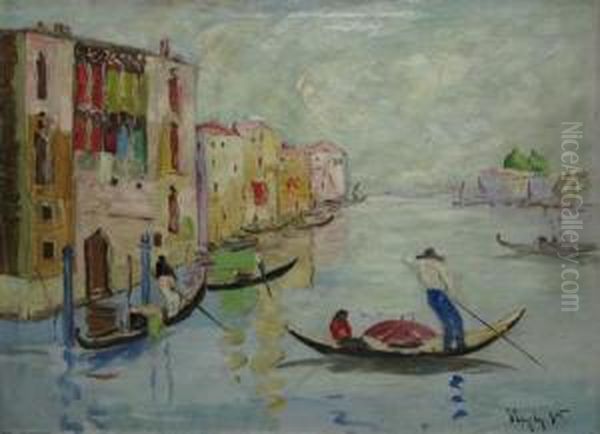 Venetia Oil Painting by Rudolf Negely