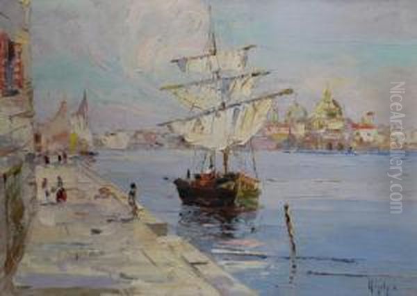 Venetia Oil Painting by Rudolf Negely