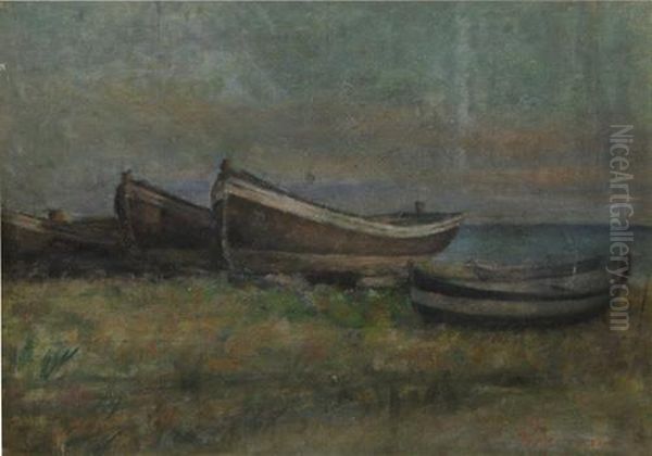 Barci La Mal Oil Painting by Grigore Negosanu