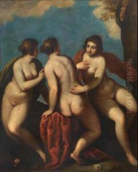 Le Tre Grazie Oil Painting by Jacopo Negretti