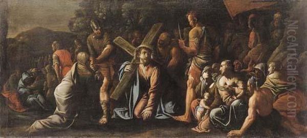 La Salita Al Calvario Oil Painting by Pietro Negri