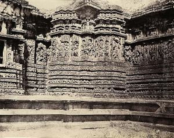 Detail From A Temple At Halebidu, Karnataka Oil Painting by Andrew Ch. Brisbane Neill