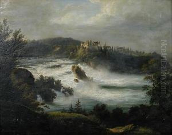 Theschaffhausen Falls Oil Painting by Matthias Neithardt