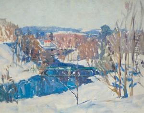 Snowy Landscape by Ernest Bruce Nelson