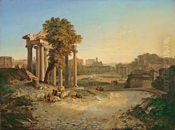 Forum Romanum Oil Painting by Friedrich Nerly