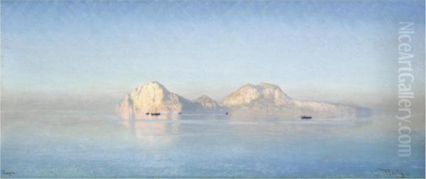 View Of Capri Oil Painting by Friedrich Nerly