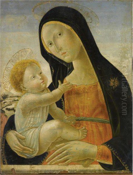 Madonna Con Il Bambino Oil Painting by Neroccio De Landi