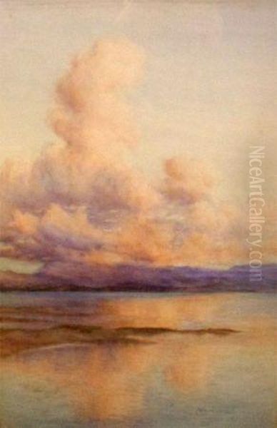 Coastal View Oil Painting by Frances E. Nesbitt