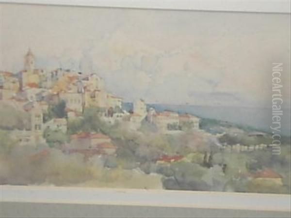 Bordighera Oil Painting by Frances E. Nesbitt