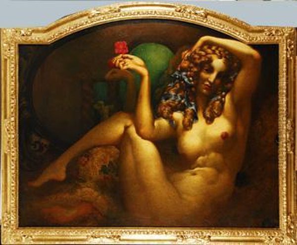 La Venus De La Rosa Oil Painting by Martin Nestor De La Torre