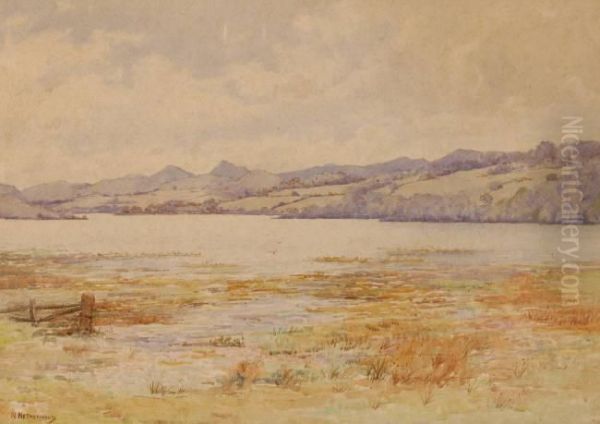 Morning On The River Conway Oil Painting by Arthur Netherwood