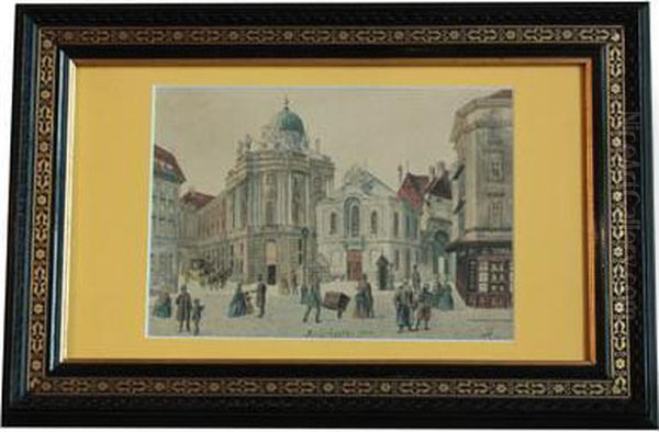 Das Alte Burgtheater Oil Painting by Max Neubauer