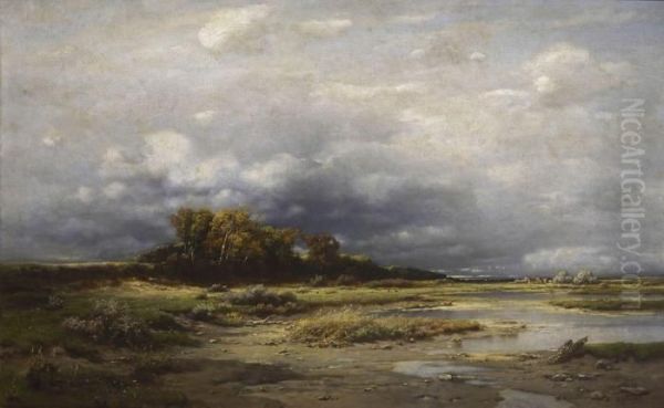 Weite Moorlandschaft Oil Painting by Ludwig, Louis Neubert