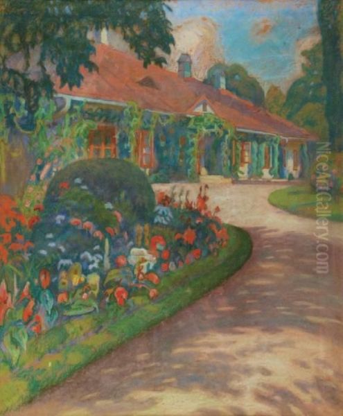 Dworek Latem Oil Painting by Abraham Neumann