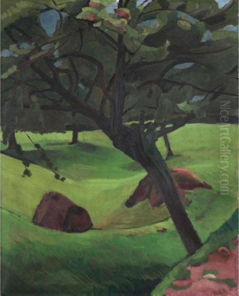 Baum Oil Painting by Gottfried August Neumann-Saint-George