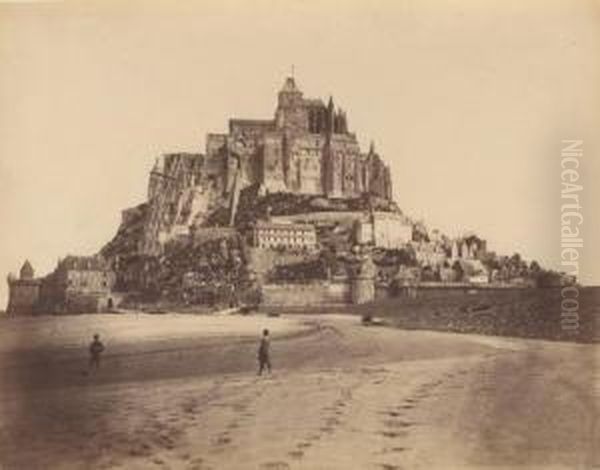 Mont St. Michel Oil Painting by Etienne Neurdein