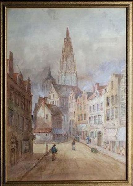 Antwerp Oil Painting by Edith Nevil