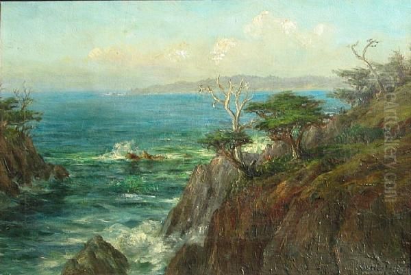 Carmel Coast Oil Painting by Kate W. Newhall