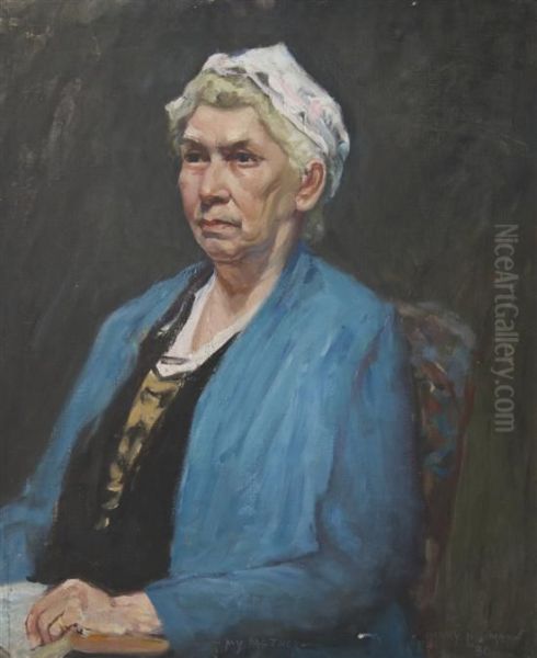 My Mother Oil Painting by Harry W. Newman