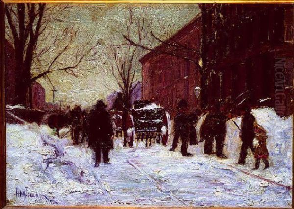 Winter Afternoon Oil Painting by Harry W. Newman