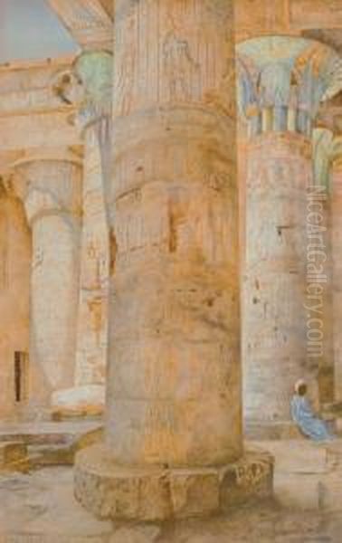 Temple Of Philae Oil Painting by Henry Roderick Newman