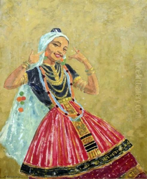 Dancer With A Dagger Oil Painting by Dorothy Newsome