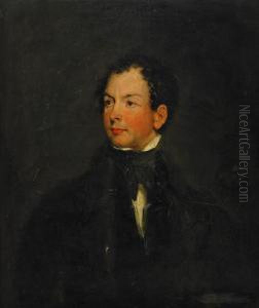 Portratt Av Den Irlandske Poeten Thomas Moore Oil Painting by Gilbert Stuart