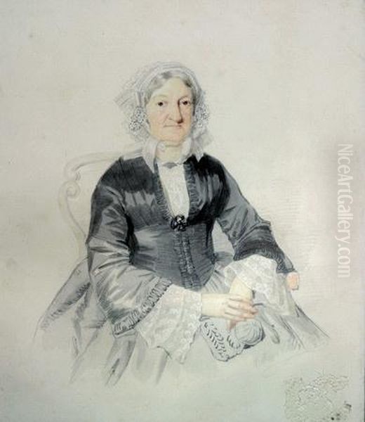 Portrait Of A Lady Oil Painting by William Michael Nicholas