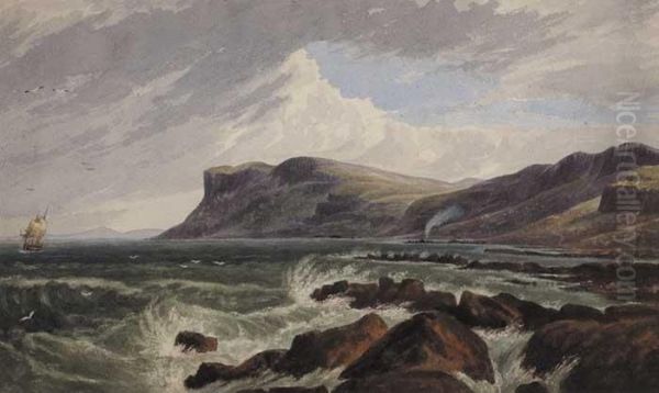 Antrim Coastline Oil Painting by William Nicholl