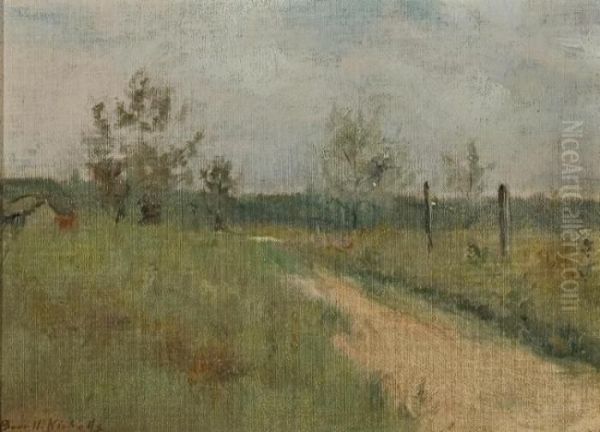 Along A Country Path Oil Painting by Burr H. Nicholls