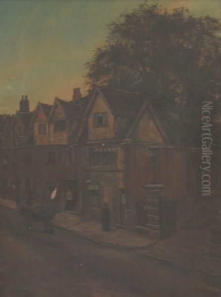 Surrey Street, Norwich Oil Painting by Catherine Maud Nicholls