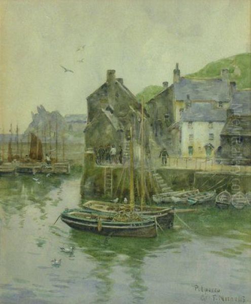 Polperro Oil Painting by George F. Nicholls