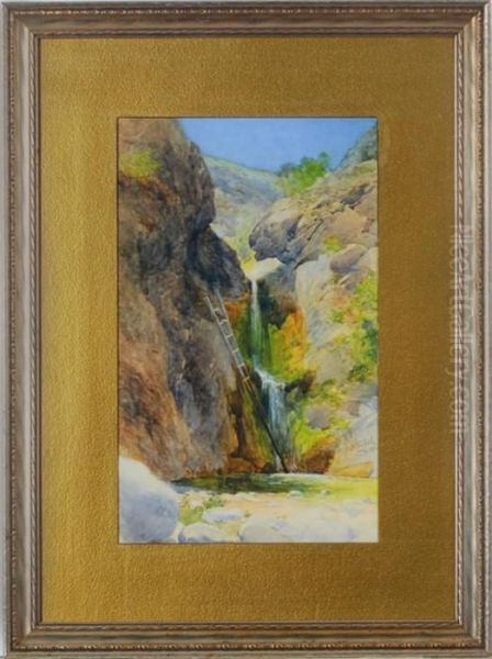 Easton Canyon Falls, California Oil Painting by Harley Dewitt Nichols