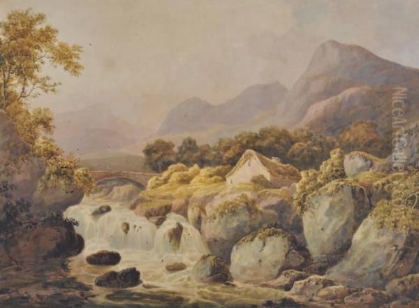 A Mountain Stream Wynsleydale Oil Painting by Nicholson, F.