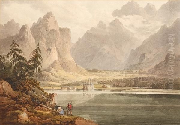 K nigsee And Berchtesgaden Oil Painting by Nicholson, F.