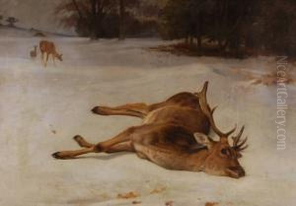 Thedeer Hunt Oil Painting by John Watson Nicol