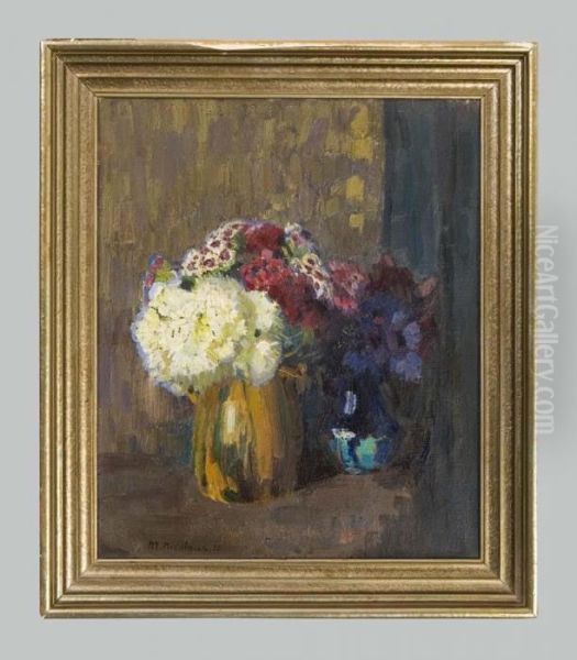 Blumenstilleben Oil Painting by Martin Nicolaus