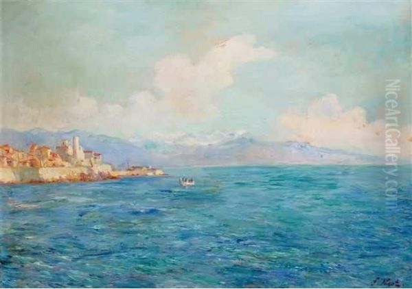 Au Large D'antibes Oil Painting by Francois Nicot