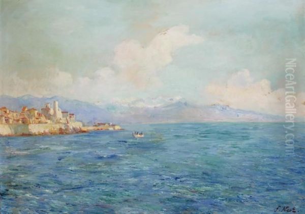 Au Large D'antibes Oil Painting by Francois Nicot