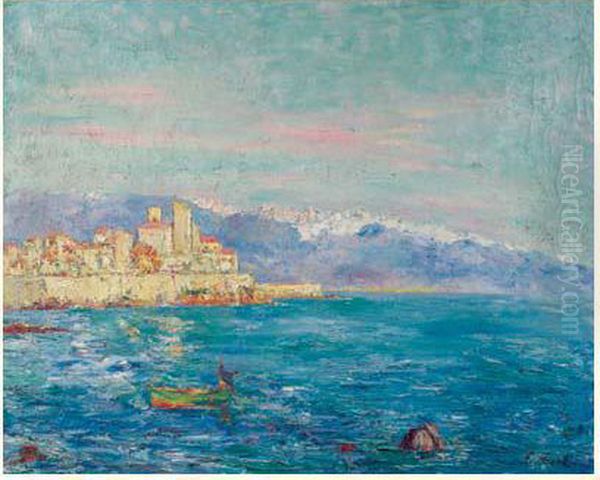 Port Mediterraneen Oil Painting by Francois Nicot