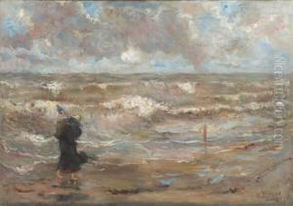 Bord De Mer Oil Painting by Maurits Niekerk