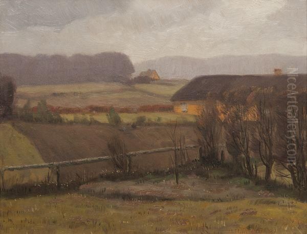 Paysage Hollandais Oil Painting by Arthur Nielsen