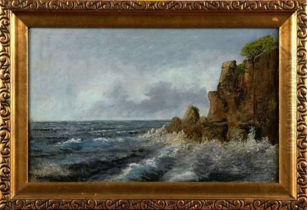 Kustlandskap Oil Painting by Carl Nielsen