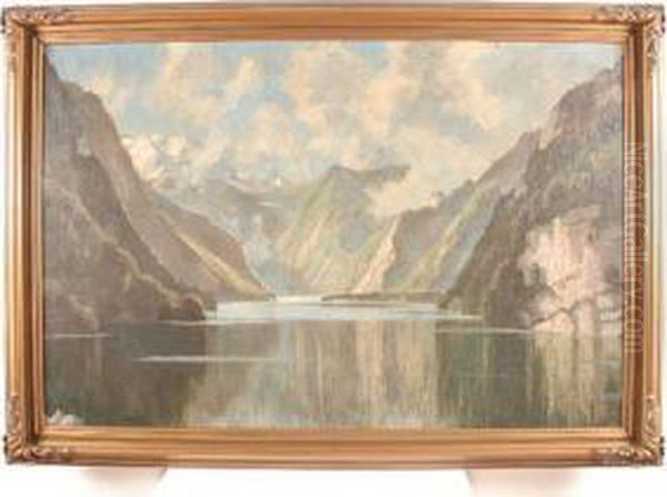 Blick Auf Den Konigsee Oil Painting by Gottfried Niemann